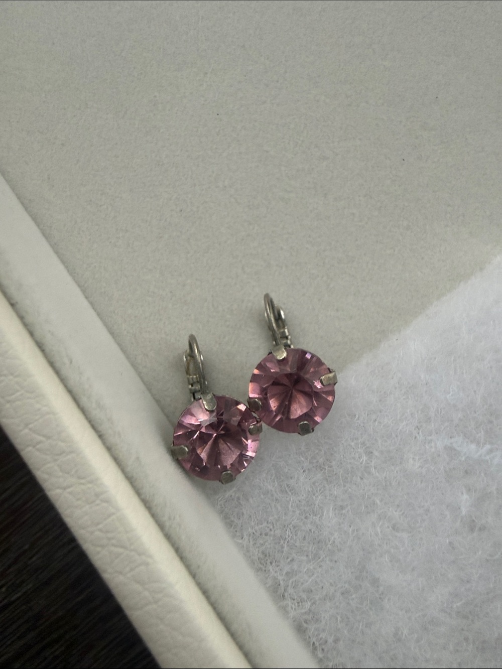 Sabika Rose Pink Crystal Drop Earrings